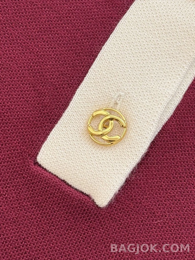 샤넬 샤넬 세일러 카라 금장 버튼 니트 상세 이미지