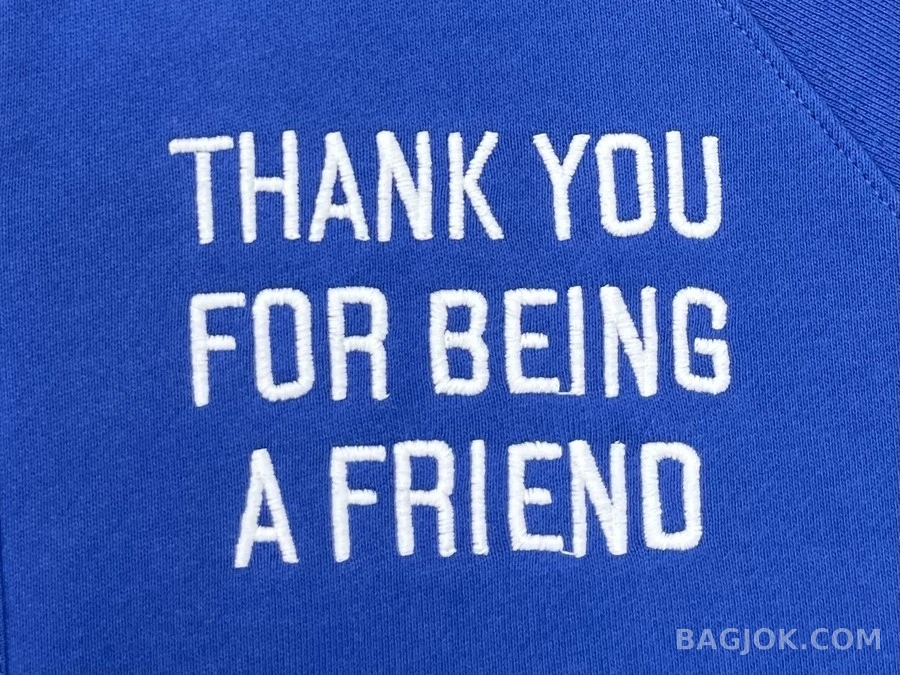 아미 아미 땡스 투 프렌드 자수 하프집업 맨투맨 상세 이미지