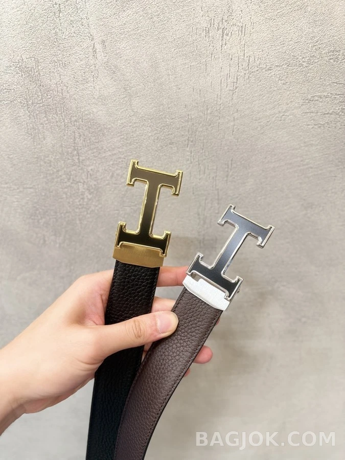 에르메스 에르메스 H 버클 오토락 양면 가죽 벨트 상세 이미지