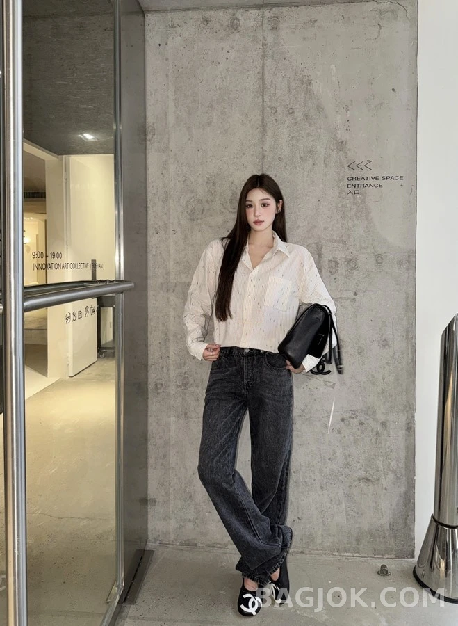 샤넬 샤넬 스펙클 스트라이프 셔츠 상세 이미지