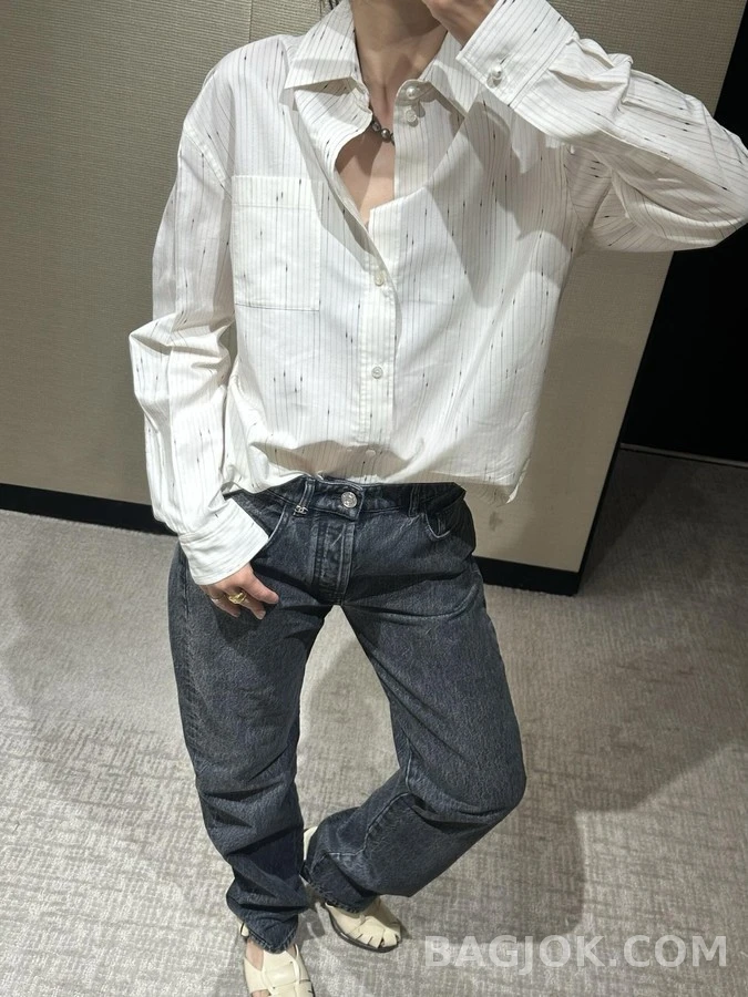 샤넬 샤넬 스펙클 스트라이프 셔츠 상세 이미지