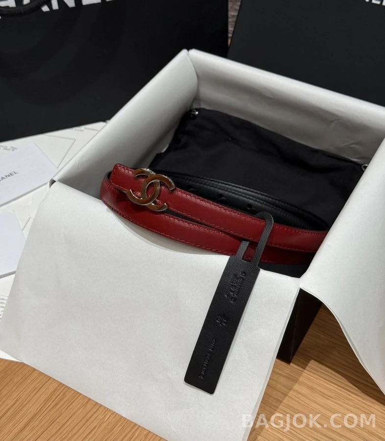 샤넬 샤넬 더블 C 버클 양면 슬림 벨트 상세 이미지