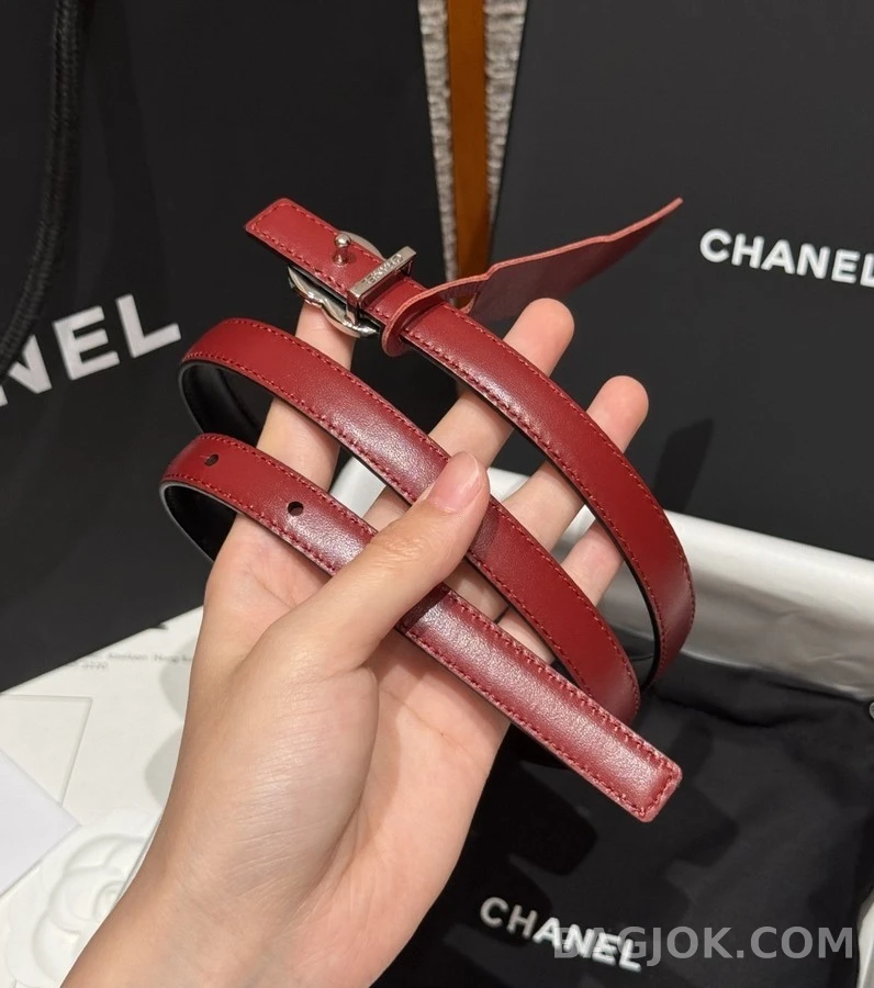샤넬 샤넬 더블 C 버클 양면 슬림 벨트 상세 이미지