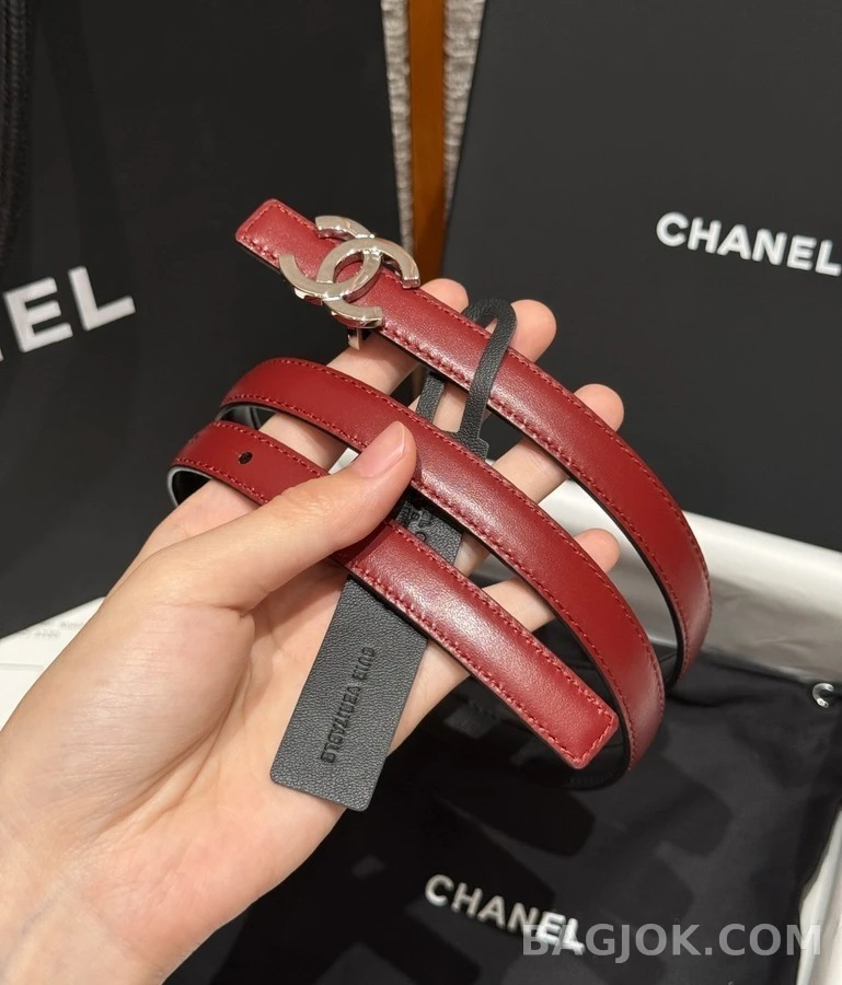 샤넬 샤넬 더블 C 버클 양면 슬림 벨트 상세 이미지