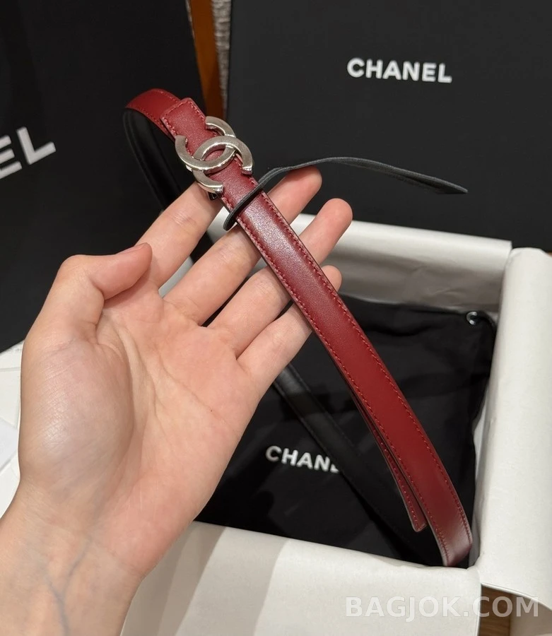 샤넬 샤넬 더블 C 버클 양면 슬림 벨트 상세 이미지
