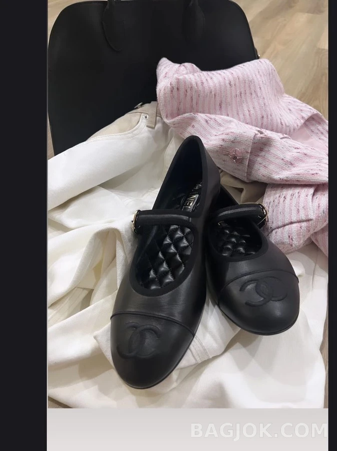 샤넬 샤넬 로고 메리제인 플랫 상세 이미지