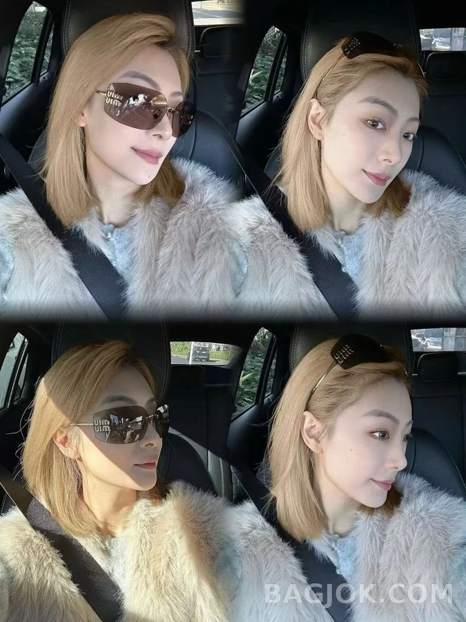 미우미우 미우미우 오버사이즈 림리스 선글라스 상세 이미지