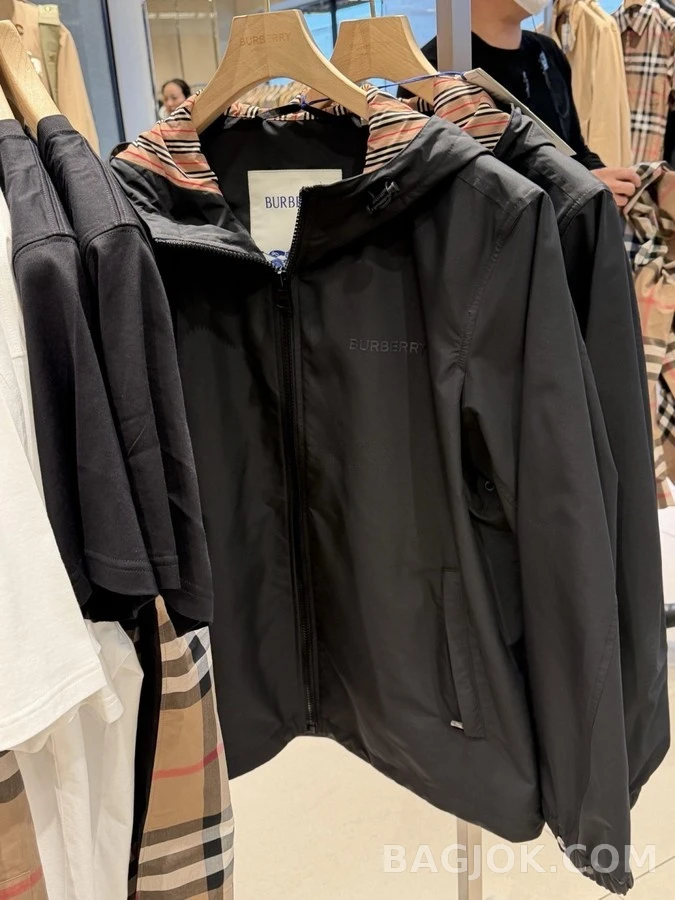 버버리 버버리 체크 안감 로고 후드집업 상세 이미지
