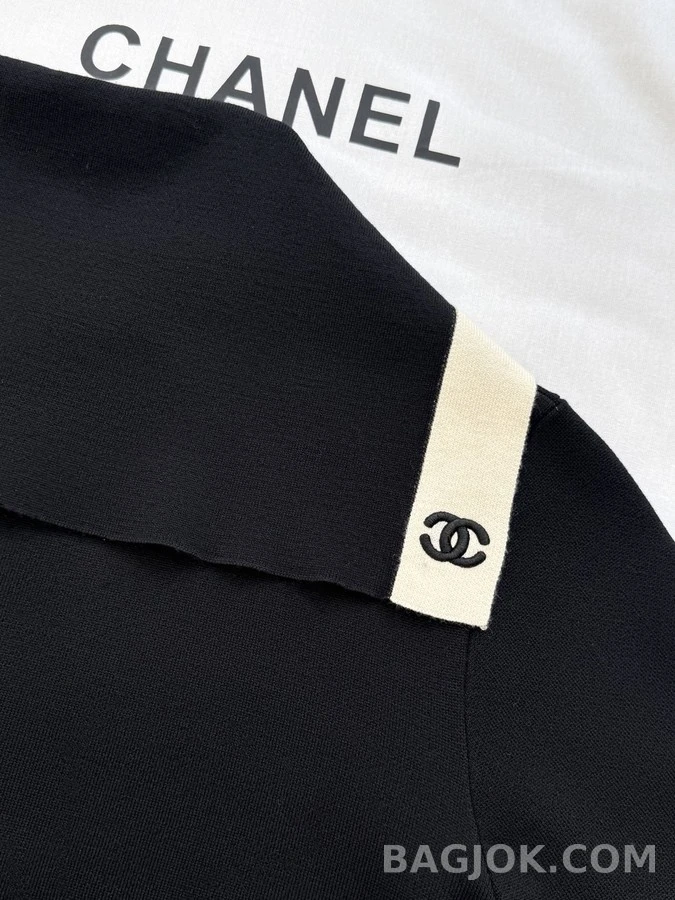 샤넬 샤넬 세일러 칼라 배색 니트 상세 이미지