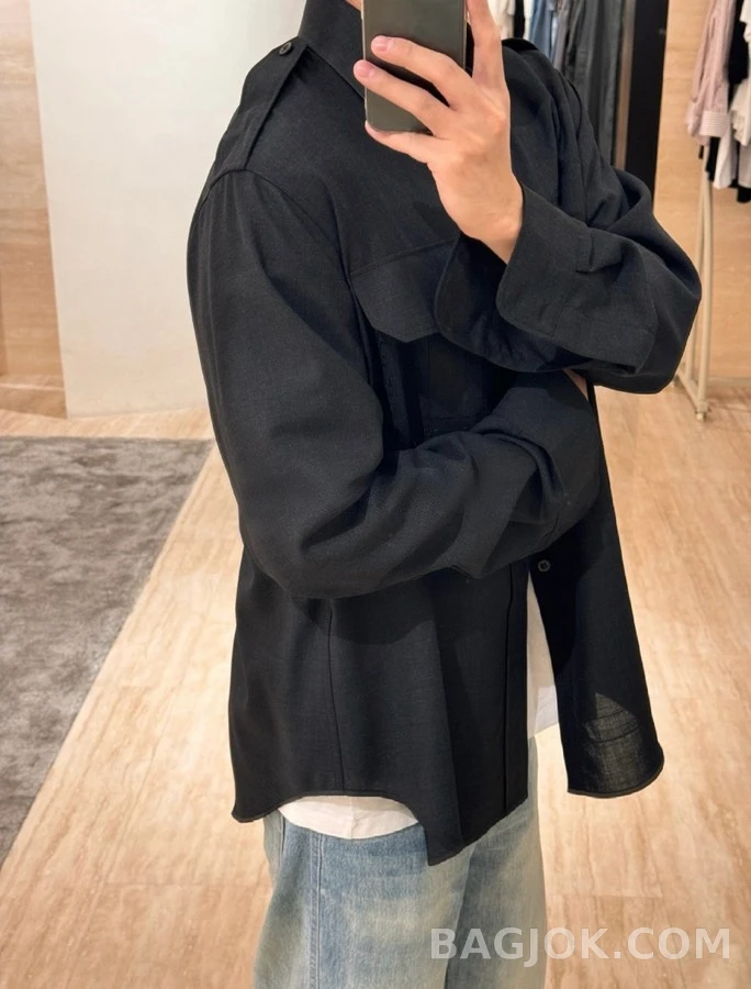 메종 마르지엘라 메종마르지엘라 디스트레스드 울 셔츠 상세 이미지