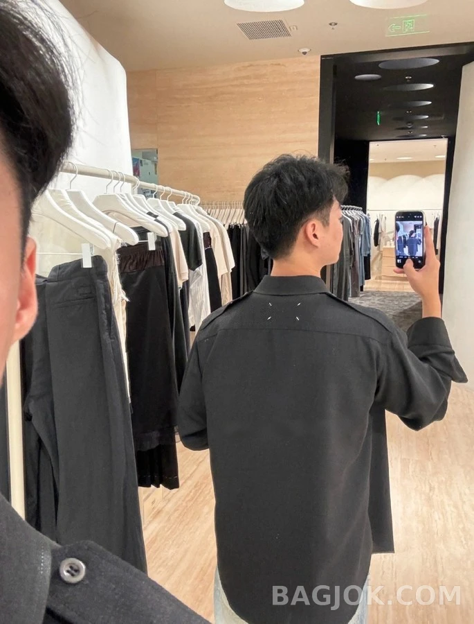 메종 마르지엘라 메종마르지엘라 디스트레스드 울 셔츠 상세 이미지