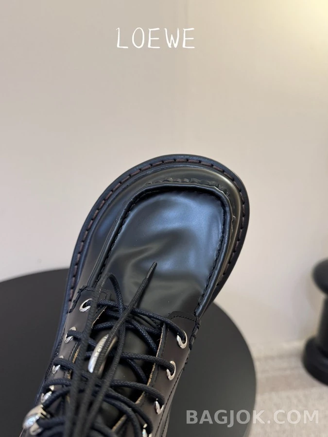 미우미우 미우미우 가죽 레이스업 워커 부츠 상세 이미지