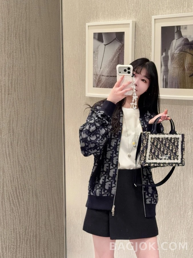 디올 디올 Oblique 자카드 집업 재킷 상세 이미지