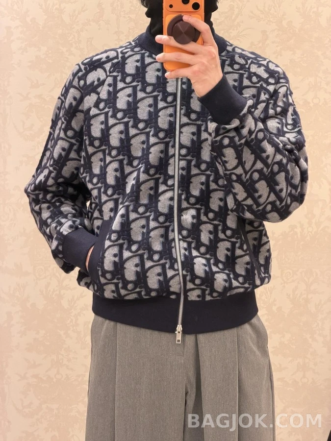 디올 디올 Oblique 자카드 집업 재킷 상세 이미지