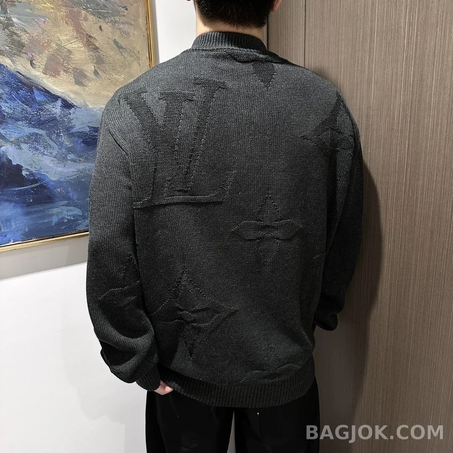 루이비통 루이비통 모노그램 자카드 하프집업 니트 상세 이미지