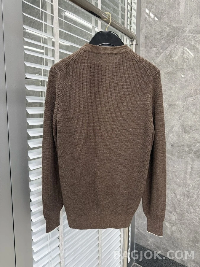 브루넬로 쿠치넬리 브루넬로 쿠치넬리 골지 헨리넥 긴팔 티셔츠 상세 이미지