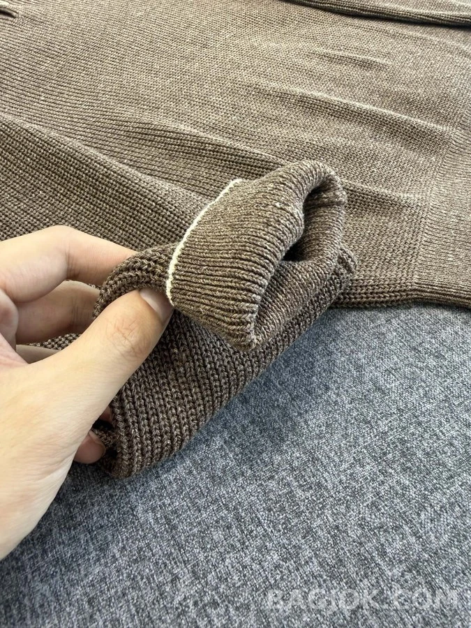 브루넬로 쿠치넬리 브루넬로 쿠치넬리 골지 헨리넥 긴팔 티셔츠 상세 이미지