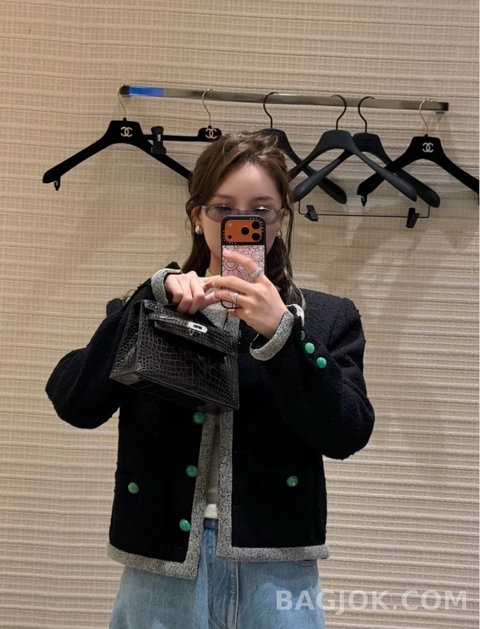샤넬 샤넬 트위드 펄 트림 자켓 상세 이미지
