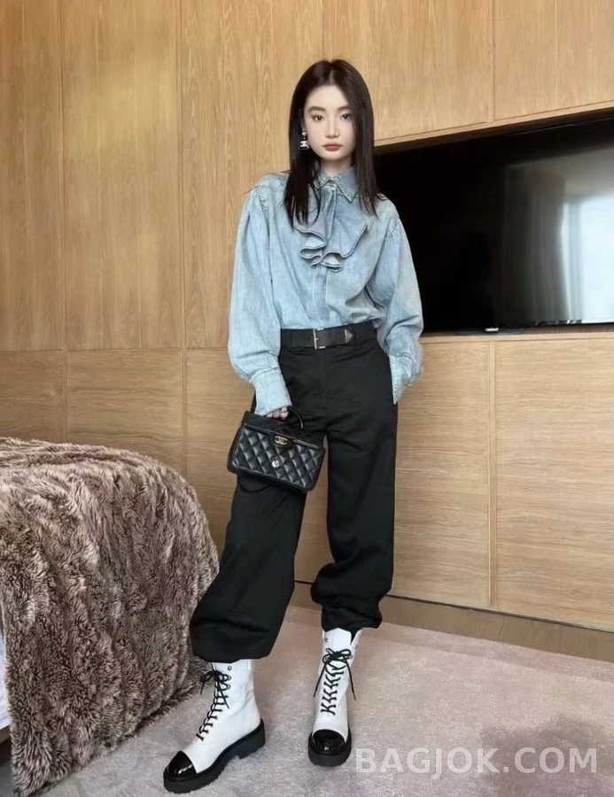 샤넬 샤넬 캡토 레이스업 부츠 상세 이미지