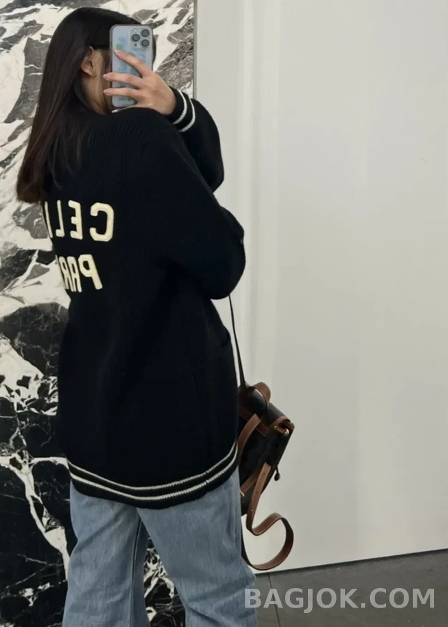 셀린느 셀린느 C 레터링 로고 가디건 상세 이미지