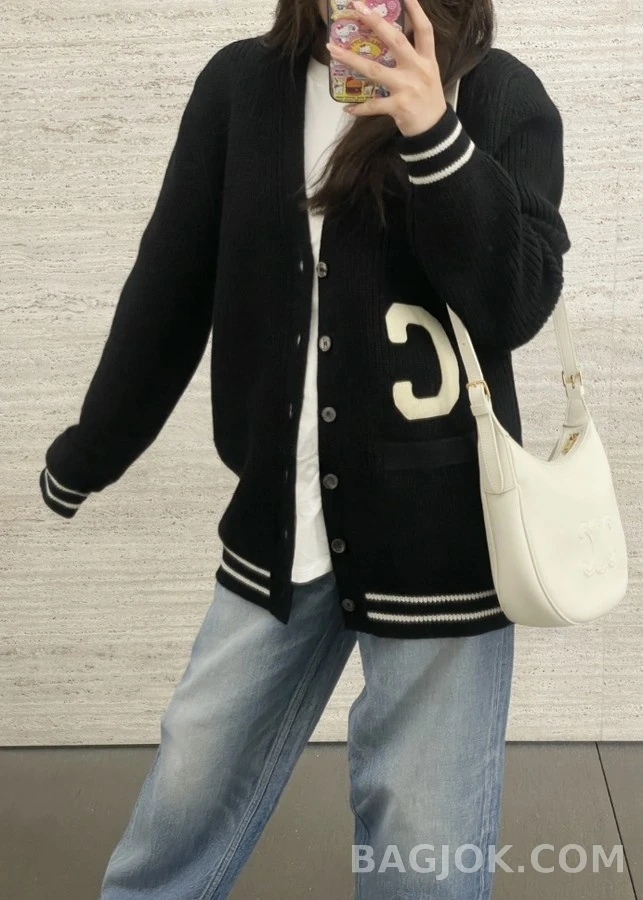 셀린느 셀린느 C 레터링 로고 가디건 상세 이미지