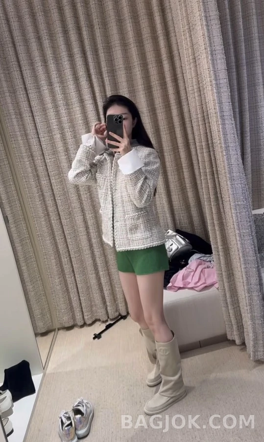 샤넬 샤넬 스웨이드 모카신 롱 부츠 상세 이미지