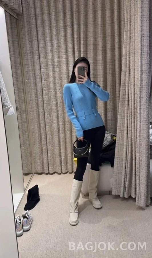 샤넬 샤넬 스웨이드 모카신 롱 부츠 상세 이미지