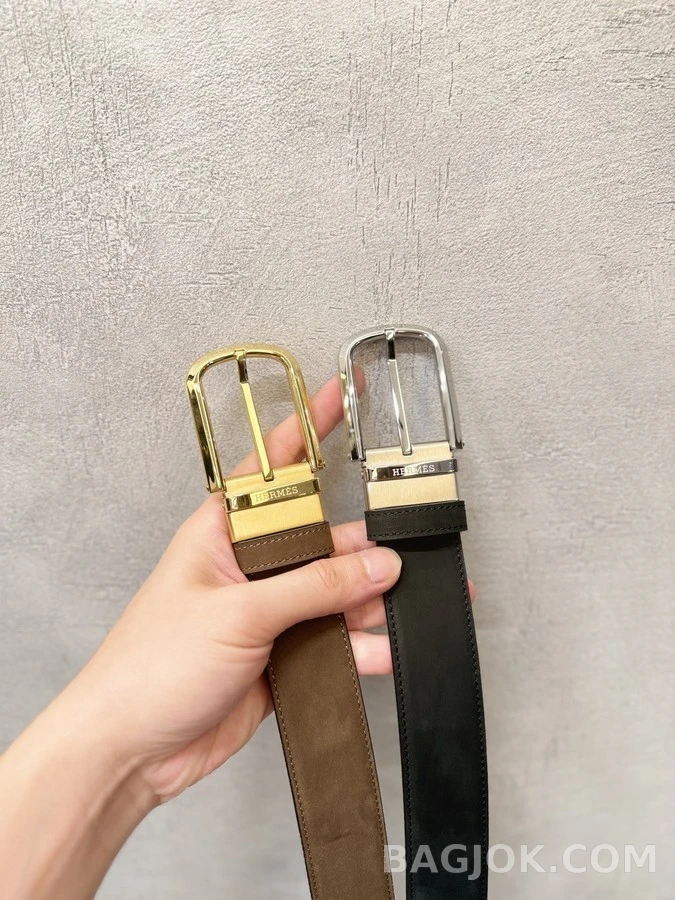 에르메스 에르메스 핀 버클 양면 가죽 벨트 상세 이미지