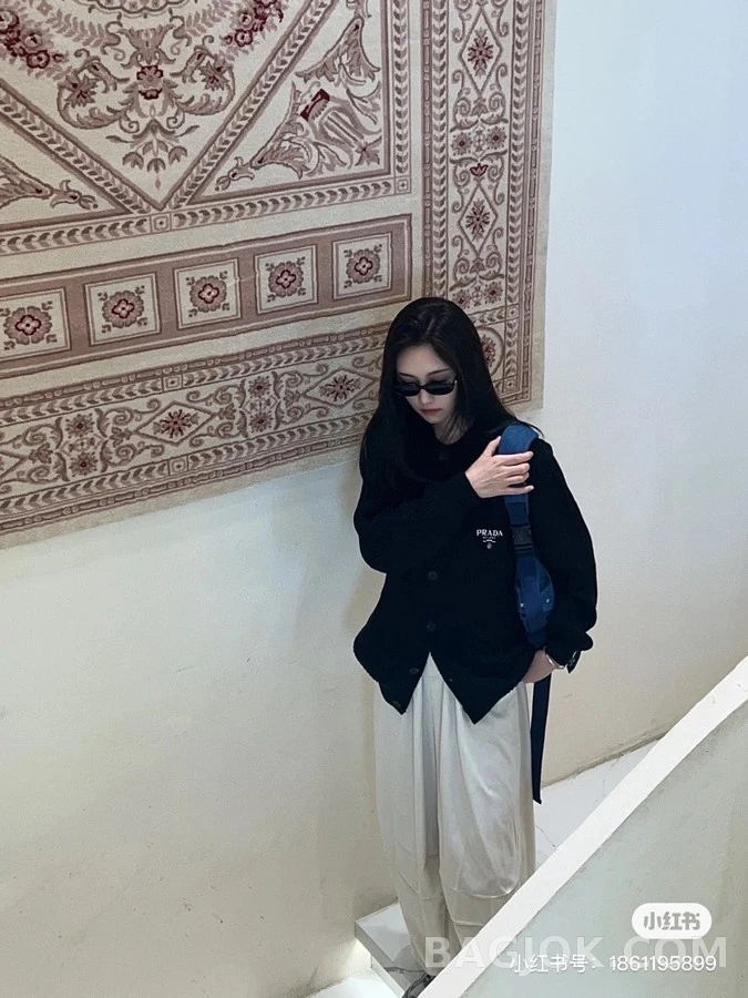 프라다 프라다 리브드 울 가디건 상세 이미지