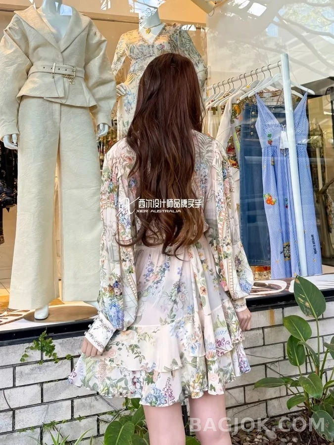 아미 아미 수채화 플라워 미니 원피스 상세 이미지