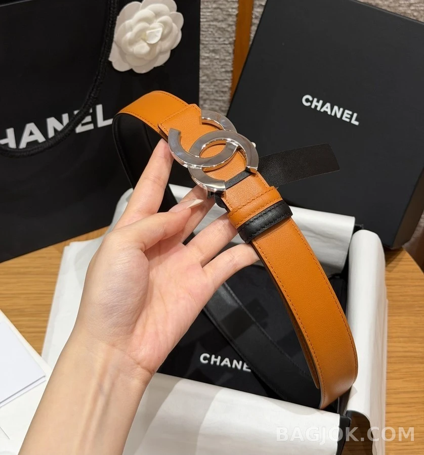 샤넬 샤넬 더블 C 버클 리버서블 벨트 상세 이미지