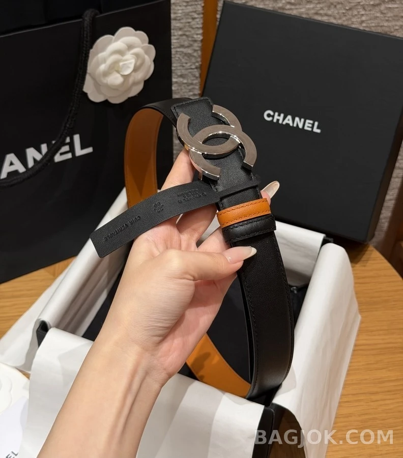 샤넬 샤넬 더블 C 버클 리버서블 벨트 상세 이미지