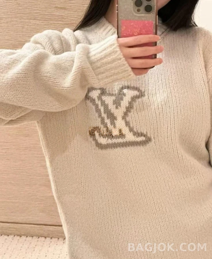 루이비통 루이비통 미러 로고 인타르시아 니트 상세 이미지