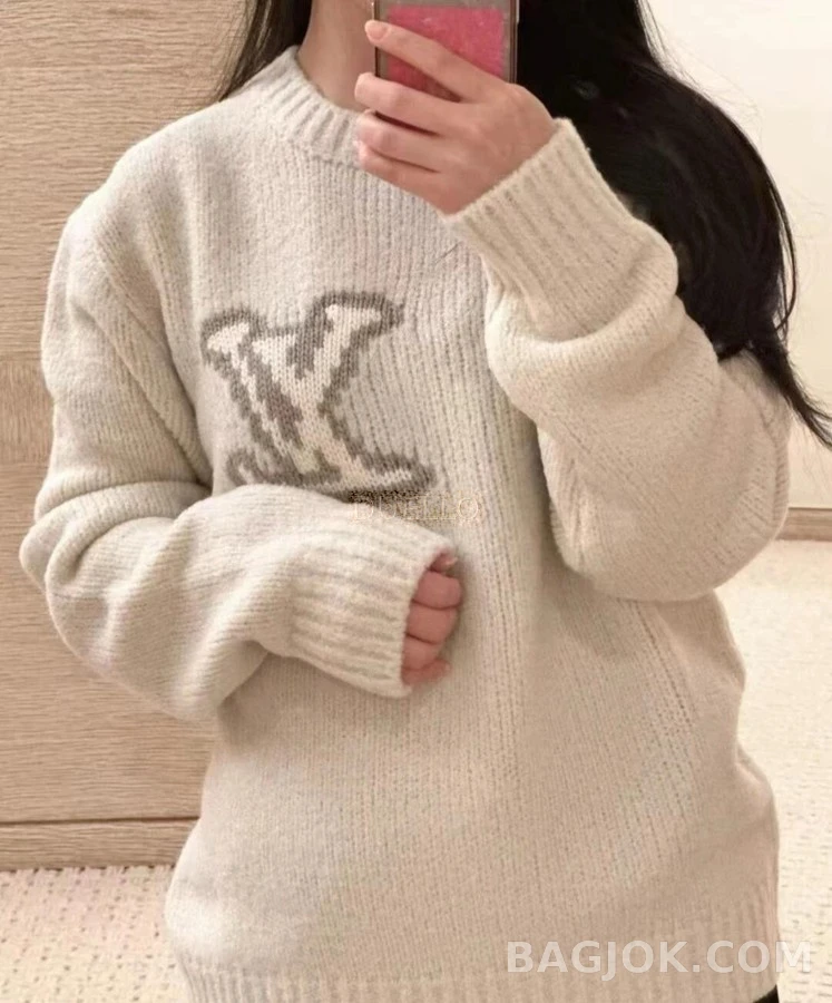 루이비통 루이비통 미러 로고 인타르시아 니트 상세 이미지