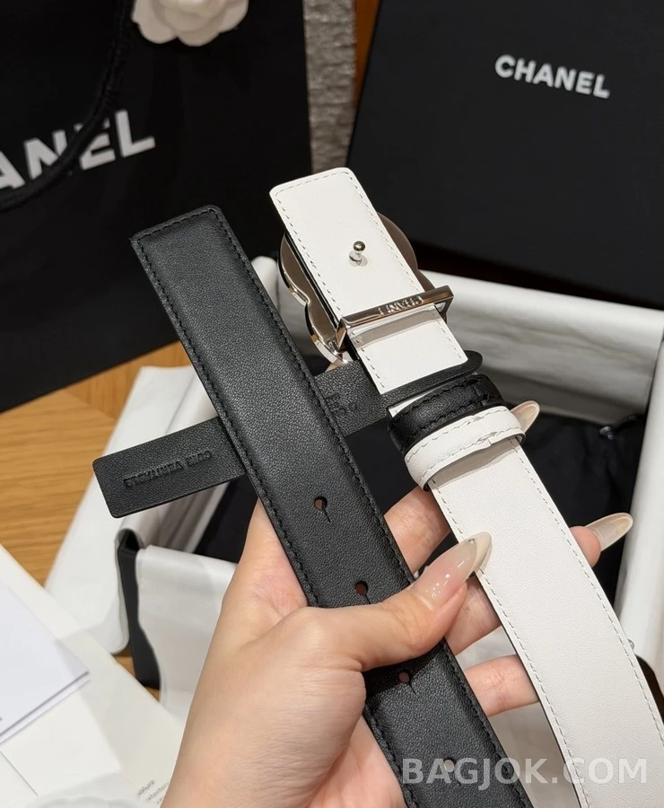 샤넬 샤넬 더블 C 로고 리버시블 벨트 상세 이미지