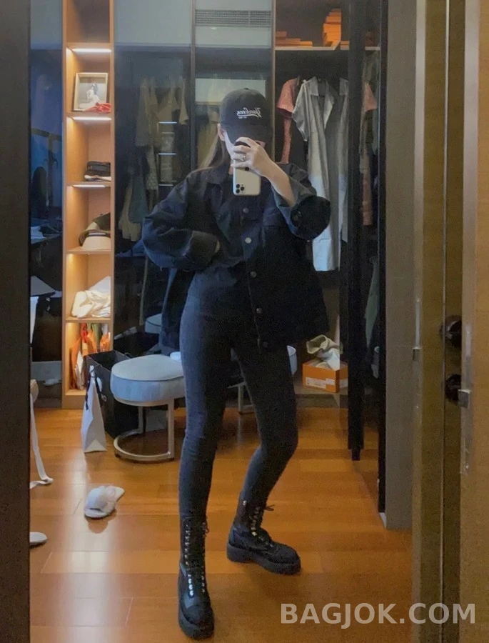 샤넬 샤넬 가죽 레이스업 플랫폼 부츠 상세 이미지