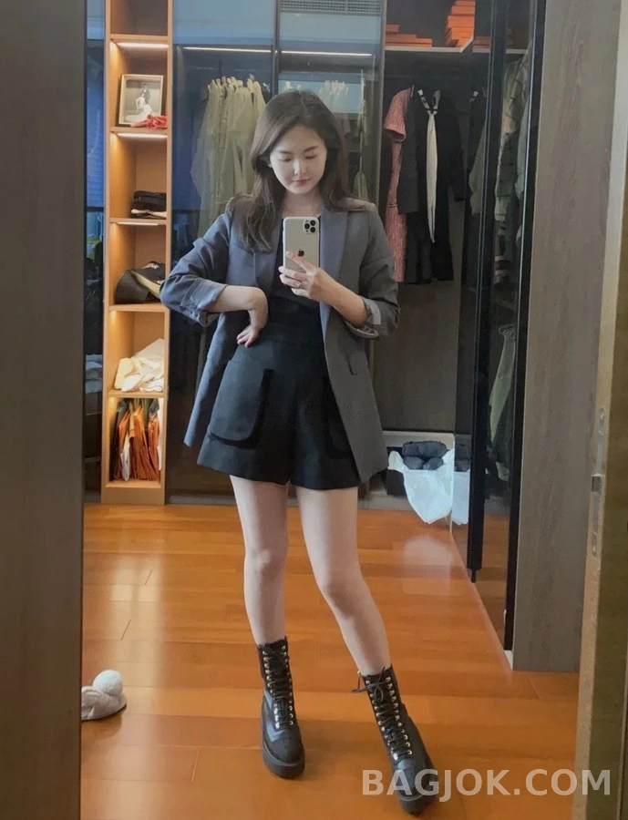 샤넬 샤넬 가죽 레이스업 플랫폼 부츠 상세 이미지