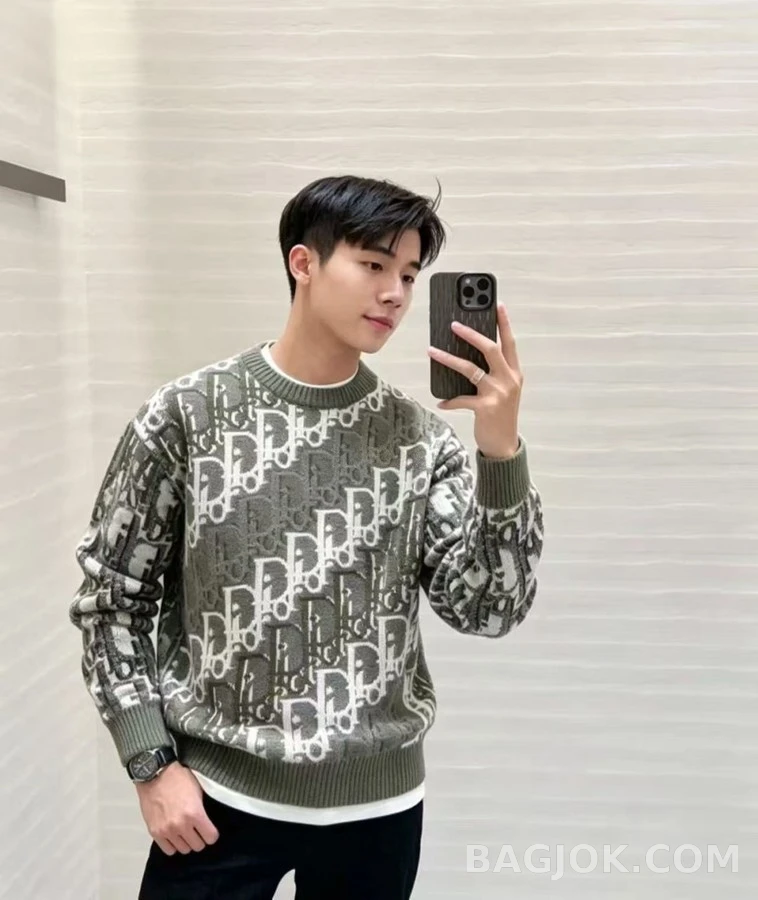 디올 디올 Oblique 패턴 니트 상세 이미지