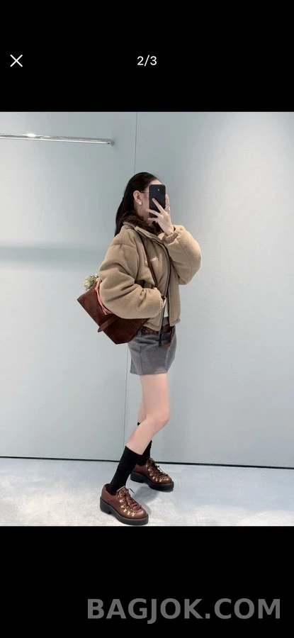 미우미우 미우미우 플랫폼 레이스업 로퍼 상세 이미지