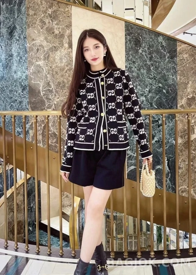 구찌 구찌 자카드 가디건 상세 이미지