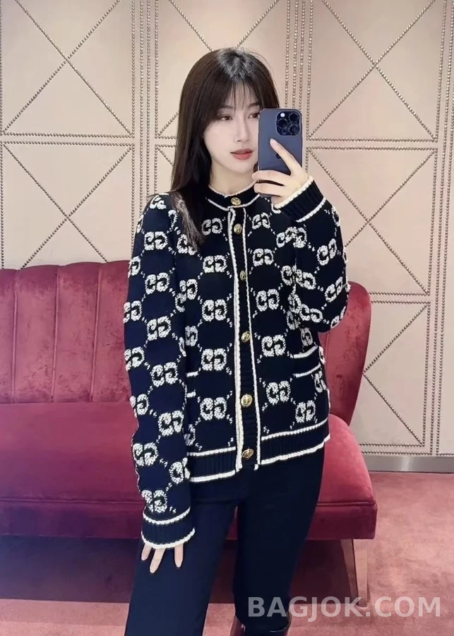 구찌 구찌 자카드 가디건 상세 이미지