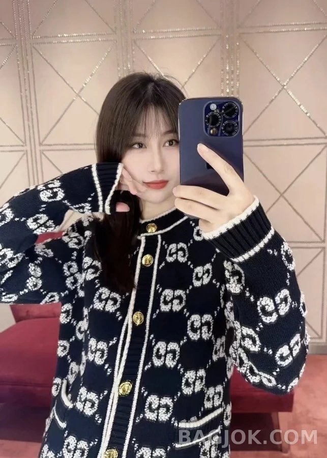 구찌 구찌 자카드 가디건 상세 이미지