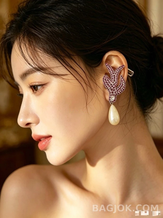 생로랑 세인트로랑 스왈로우 펄 이어클립 상세 이미지