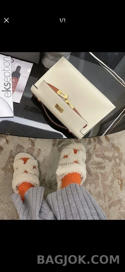 에르메스 에르메스 양모 이중 스트랩 슬리퍼 상세 이미지