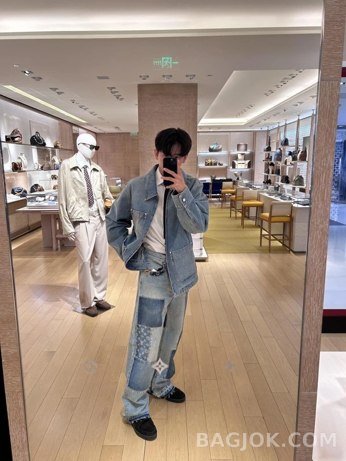 루이비통 루이비통 패치 데님 팬츠 상세 이미지