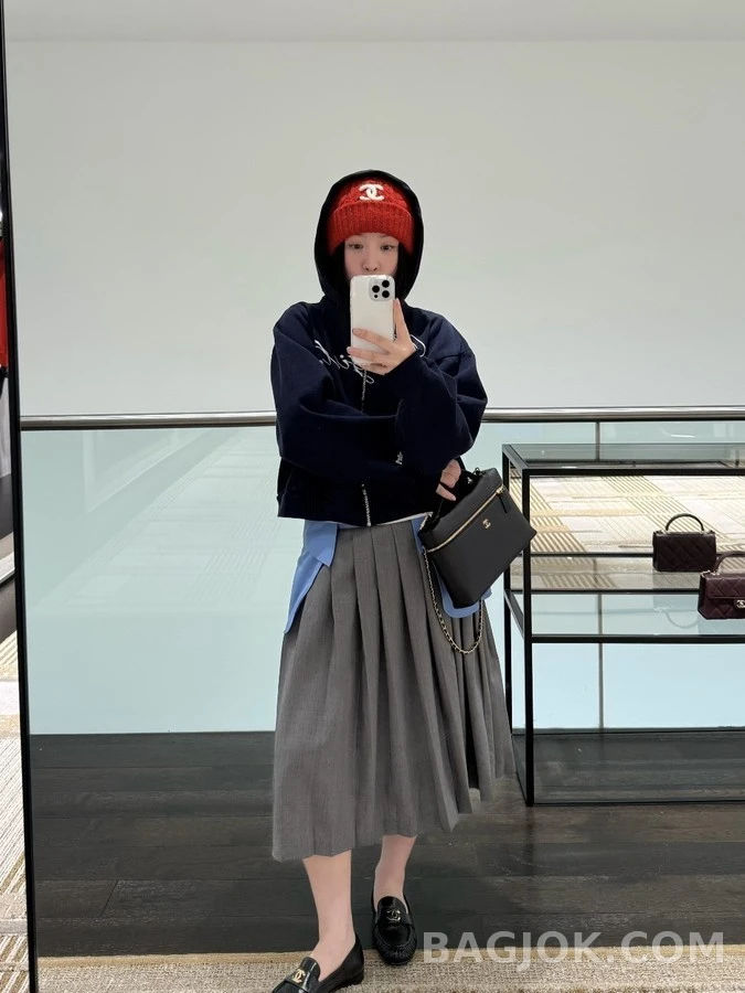 샤넬 샤넬 로고 케이블 니트 비니 상세 이미지