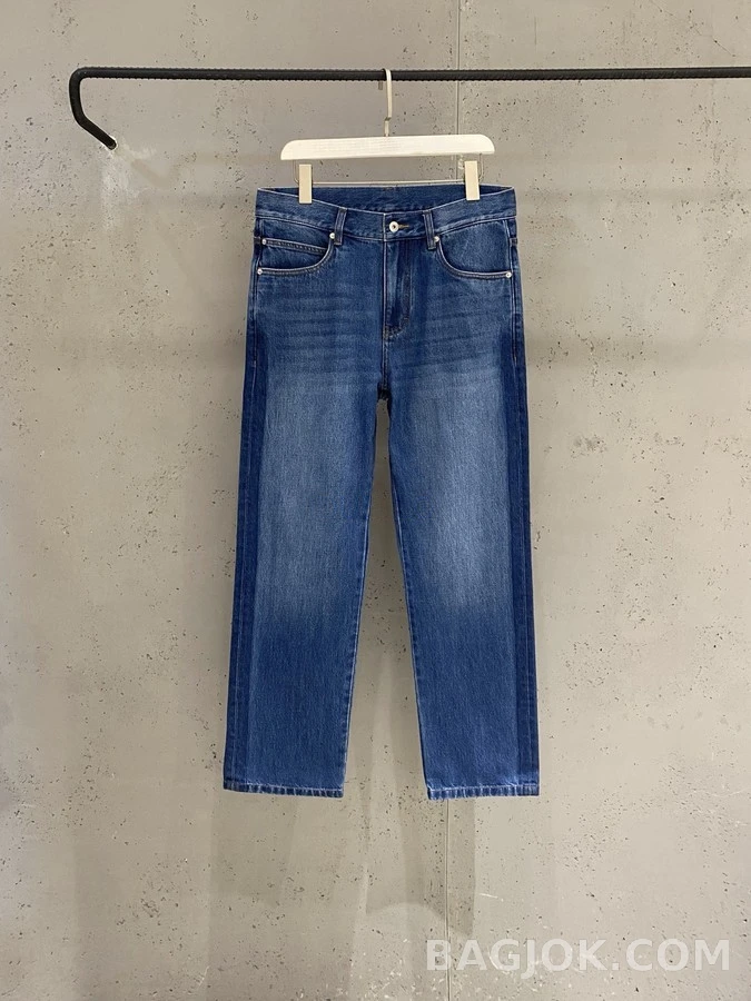 보테가베네타 보테가 베네타 위빙 레더 라벨 스트레이트 데님 팬츠 상세 이미지