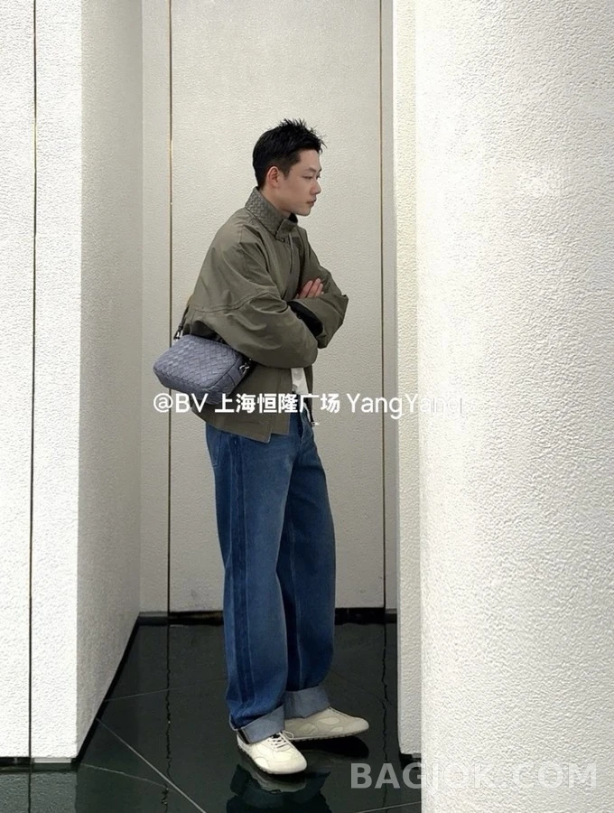 보테가베네타 보테가 베네타 위빙 레더 라벨 스트레이트 데님 팬츠 상세 이미지
