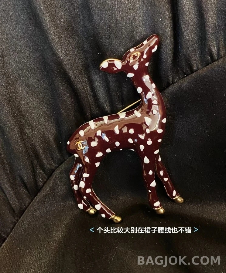 샤넬 샤넬 스팟 사슴 에나멜 브로치 상세 이미지