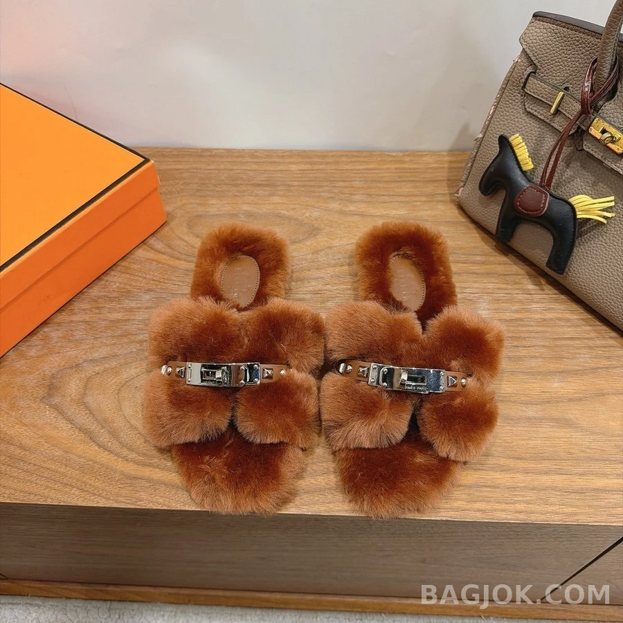 에르메스 에르메스 울 H 버클 슬리퍼 상세 이미지